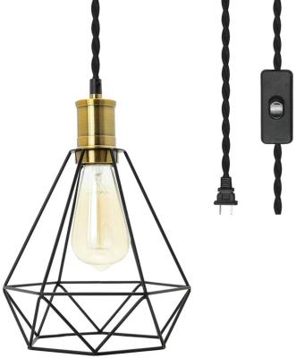 China Yellow Retro Bracket Industrial Atmosphere Geometric Design Country Retro/American Industrial Solid Chandelier With Flange for sale