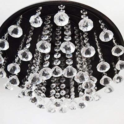 China Surface Mounted Home Decor Crystal Drops Metal Lamp Industrial Crystal Pendant Light Pendant for sale