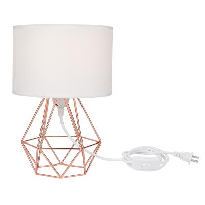 China Wholesale Modern Nordic Hot Sale Modern 21cm Rose Gold Bedside Decorative Table Lamp for sale