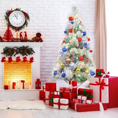 China Overstock Dense PVC Christmas Trees Decorated Home Indoor Green 1.5m Tall Christmas Ficus Tree for sale