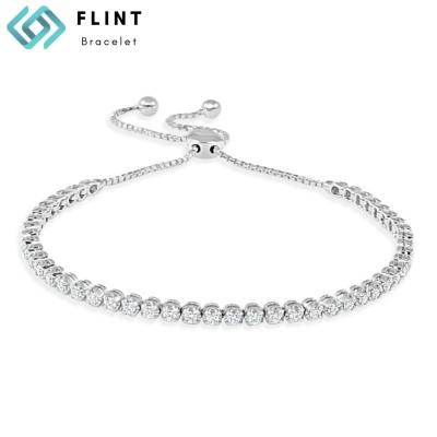 China FLINT CLASSIC Synthetic Women Fashion Style Lab Grown Diamond Tennis Bracelet Jewelry For Fashion Jewelry for sale