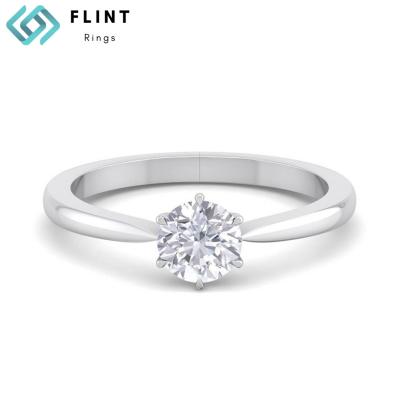 China CLASSIC FLINT Free Size Customized 925 Silver Couple Ring For Wedding Engagement Jewelry Diamond for sale