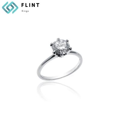 China CLASSIC FLINT IGI Certified Lab Grown Diamond Jewelry Lab Grown Diamond Ring 1.0ct Lab Grown Diamond Engagement Ring 10K 14K 18K White Gold for sale