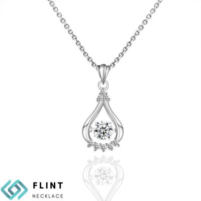 China Real Diamond Pendant Diamond Necklace For Wedding CLASSIC FLINT Women Jewelry Top Quality Lab Created for sale