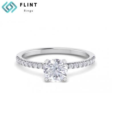 China FLINT New Arrival Platinum Diamond Rings HPHT CLASSIC CVD 1.5ct Lab Created Diamond Rings Jewelry For Wedding Engagement for sale