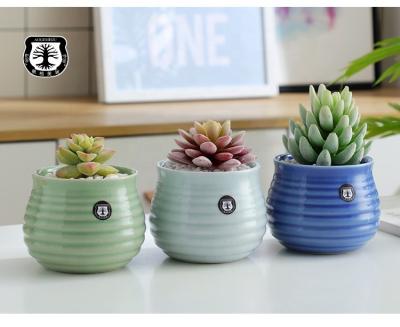 China Minimalist Cup Shaped Ceramic Flowerpot Western Style Flower Pots Flowerpot Accessories for sale