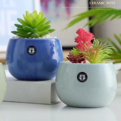 China New Style Minimalist Pot Direct Ceramic Succulent Planter White Flower Plant for sale