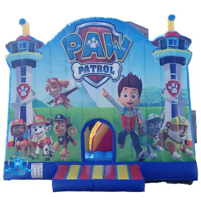 China Custom Children's Animation PVC Theme Summer Bouncy Castle Water Slide for sale