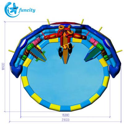 China Custom Adult Inflatable Water Park Theme Sea Octopus Inflatable Floating Water Park On Land for sale