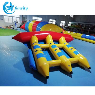 China Water game toys inflatable water games 6 seats inflatable flyfish inflatable flyfish towable flying fish banana boat for sale