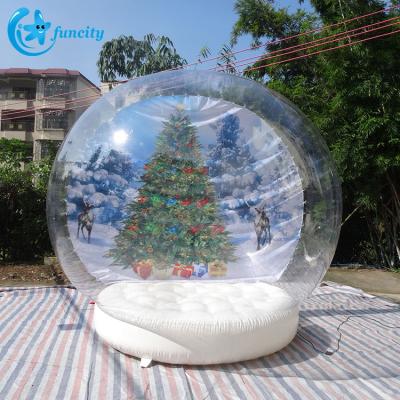 China High Quality PVC+PVC TARPAURNA 0.6mm Christmas Photo Christmas Snowball Giant TRANSPARENT Inflatable Custom Inflatable Snow Globe High Quality Inflatable Snow Globes For Sale for sale