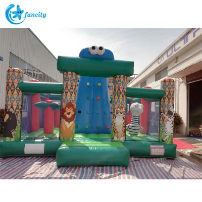 China Wholesale Party Animal Kids PVC Factory Tree Bouncer Climbing Rental Castle Slide for sale