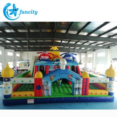 China Large Funcity Amusement Park Custom Inflatable Indoor Outdoor Inflatable Fun Park Jumping Bouncer House For Kids Party for sale