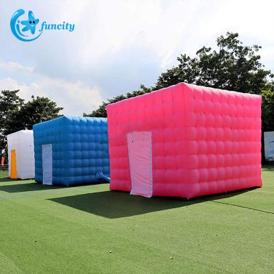 China 0.6mm PVC Tarpaulin Or Oxford Cloth Cube Tents Outdoor Backyard Camping Kids Play Inflatable Lawn Tent Inflatable Party Tent For Advertising for sale