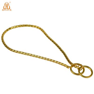 China BOHU Quick Release Dog Collar Pet Collars For Dogs Dog Gold Chain Collar for sale