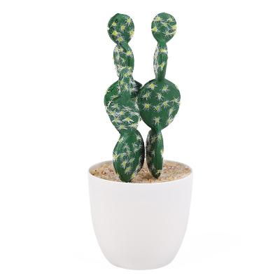 China High Simulation PU Cacti Desert Green Plants Mini Large Artificial Decorated Cactus for sale