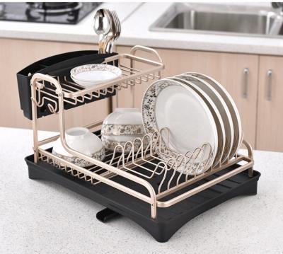 China Sustainable Aluminum Dish Drying Rustproof Rack, Dish Rack, Drainer, with Tray and Rack for sale