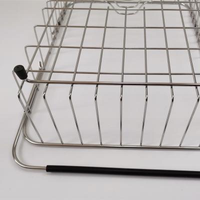 China Modern Hot Sale Kitchen Stainless Steel Sink Basket Wash Dishes Dish Drying Basket for sale