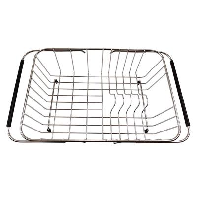 China Stainless Steel Drainer Baskets Kitchen Containers Organization Food Storage Dish Dish Stocked Drying Baskets for sale