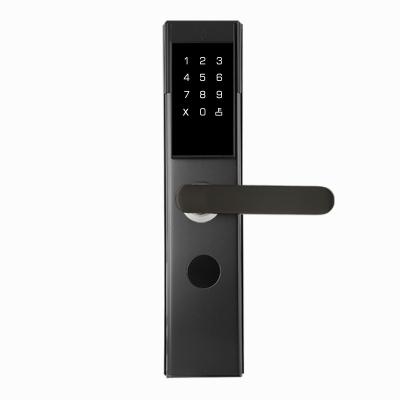 China 10m Remote Control Blue Tooth TTLOCK App Digital WIFI Card Handle Smart Door Lock With 6068 Mortise for sale