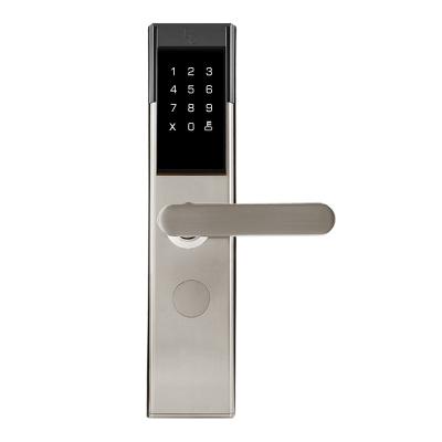 China 10m blue tooth WIFI handle smart door lock with remote control, APP, code, cards, key for sale