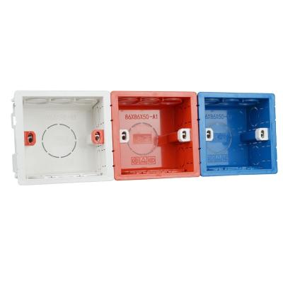 China Hotel 86X86MM Wall Mount PVC Switch Wiring Electrical Wall Box For Wall Switch for sale