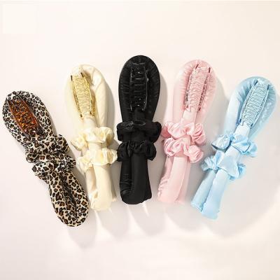 China Daily Zero Heat Hair Roll Maker Iron HairCilp Hair Ring Set Women Hair Band Silk Curling for sale