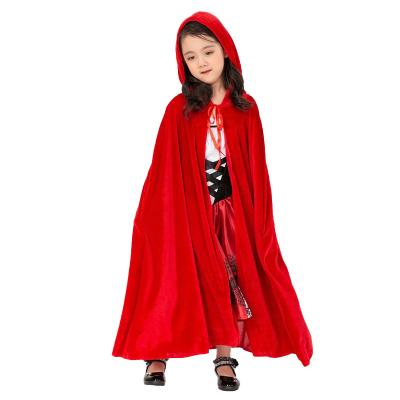 China Red Riding Hood For Girls Party Stage Anti-wrinkle Girls Halloween Costume The Little Costume The Maid Dress With Cape Girls for sale