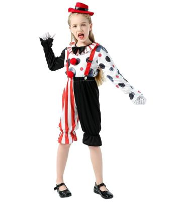 China Halloween Casual Dress Party Cosplay 2022 New Game Clown Clown Stage Design Halloween Children's Day Costume for sale