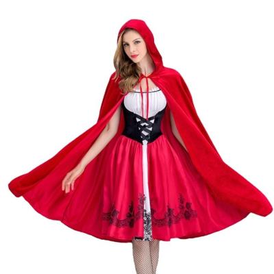 China Good Quality Professional Stock Polyester Big Size Small Plus Size Red Hood Costume For Girls for sale