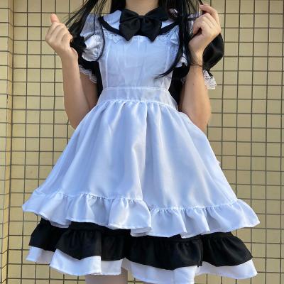 China Polyester Cosplay Pure Desire Temptation Cafe Maid Uniform Dress Alice in Wonderland Maid Dress Lolita Dress for sale