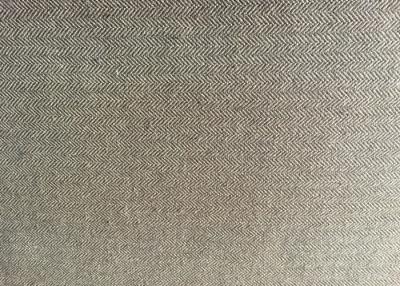 China Herringbone Tweed Upholstery Fabric , Hand Dyed Wool Fabric For Applique for sale