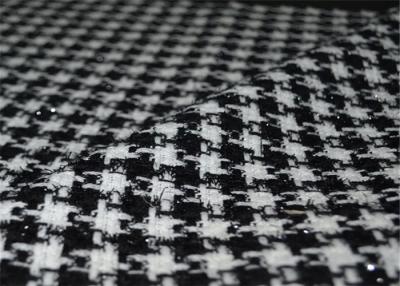 China Fancy Tweed Wool Blended Fabric black white wool beautiful clothes for sale