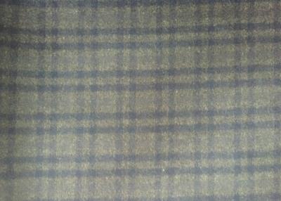 China Lovely Plaid Wool Fabric Grey , 720g/m Lightweight Tartan Fabric plaid style for sale