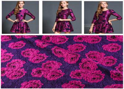 China 560g/M Vintage Rose Print Fabric , Roll Dyed Wool Print Fabric Anti Static for sale