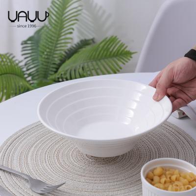 China 2020 New High Quality Restaurant Ramen Bowl Set Noodle Bowl Viable Ceramic White Pasta Bowl for sale