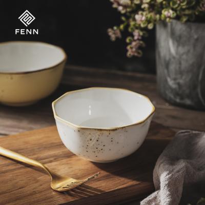 China Hot Selling Nordic Style Viable 4.5/5.5/6.5/7.5 Inch Color Optional Round Shape Gift Set Ceramic Rice Bowl for sale