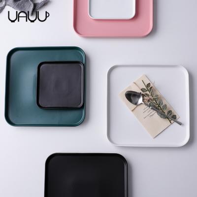 China Viable Popular Restaurant Serving Matte Luster Cheap Bulk Dinner Dishes / Ceramic Tableware Square Dish for sale