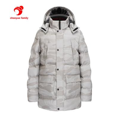 China OEM Puffer Jacket QUICK DRY Outdoor Waterproof Printed Jacket With Hood Winter Long Puffer Jacket Men for sale