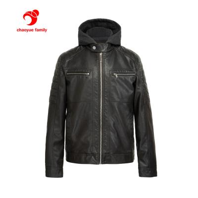 China 2022 Waterproof Winter Outdoor Hood Mens Jacket Coat Windproof Fine Quality Leather for sale