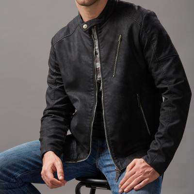 China Waterproof Causal Outdoor Zipper Mens Winter Coat Motorcycle Leather Jackets For Men for sale