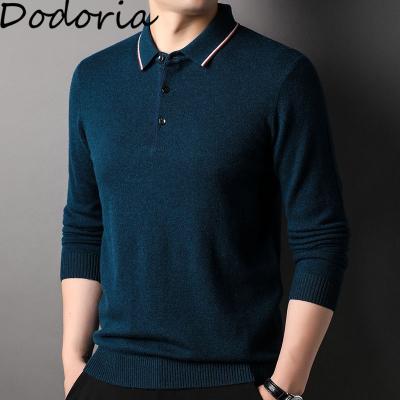 China Custom Made Men Polo Collar Shirts Knitted Pullover Sweater Business Wear Design Design Sweaters for sale