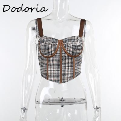 China Summer QUICK DRY Custom Fashion Female Stylish Plaid Tops Checkerboard Crop Top Color Block Invest Top For Women 2022 New for sale