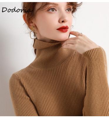 China Turtle Neck Women Sweaters Breathable Casual Soft Cashmere Elastic Pullovers Knit Thin Basic Sweater For Women Winter 2022 for sale