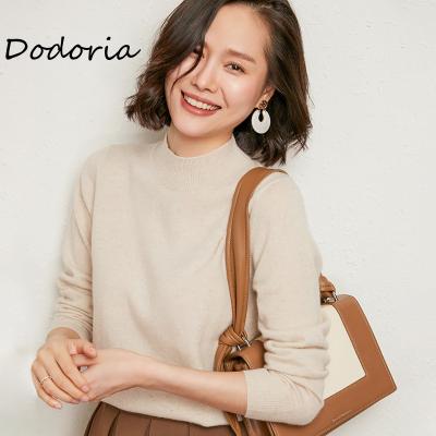 China Autumn Women Sweater 2022 Spring Breathable Casual Pullovers Mock Neck Knitted Solid Cashmere Knit Shirts Basic Casual Pullover Top Pullover for sale