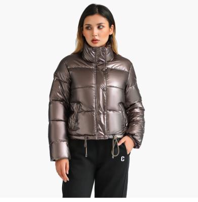 China Fashionable Women Thick High Quality Waterproof Coated Down Jacket Wholesale Stripper Winter Warmth Jackets For Ladies for sale