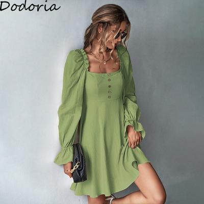 China Women Vacation Fashion Casual Dresses Anti-Static Cotton And Linen Shift Dress For Women Long Sleeve for sale