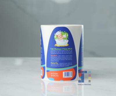 China Papel Vinyl PP botella cosmética pegatina offset impresa diseño de tamaño personalizado en venta