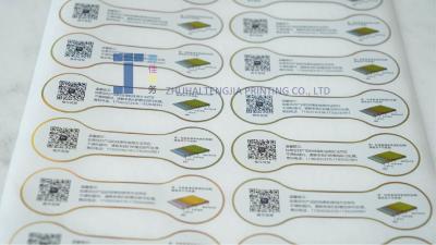 China Etiquetas adhesivas removibles de costumbre Etiquetas adhesivas metálicas de varios espesores Resistencia al desvanecimiento en venta