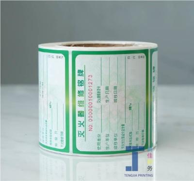 China OEM Digital Printed Personalised Electrical Labels Multiple Applications for sale